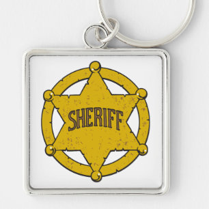 Sheriffs Star Badge Key Ring