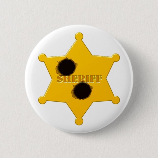sheriff's star bullet 6 cm round badge (Front)