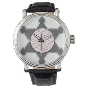 Sheriff's Tin Star Photo Frame Watch