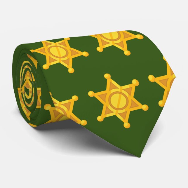 Sheriffstern sheriff law officer star tie (Rolled)