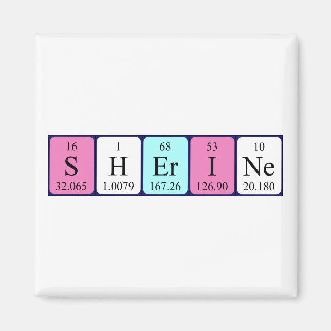 Sherine periodic table name magnet (Front)