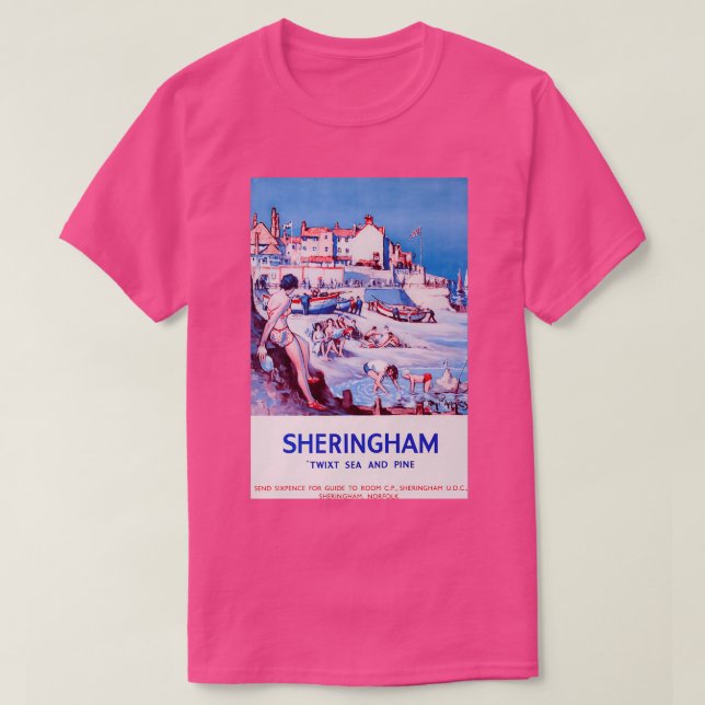 Sheringham vintage travel poster T-Shirt (Design Front)
