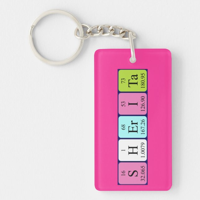 Sherita periodic table name keyring (Front)