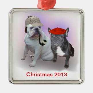 Sherlock  and Dr. Metal Tree Decoration