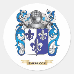 Sherlock Coat of Arms (Family Crest) Classic Round Sticker
