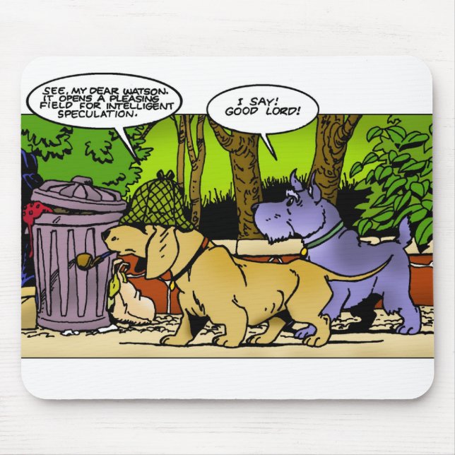 Sherlock Dog Mouse Mat (Front)
