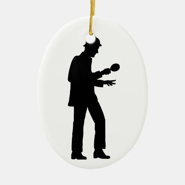 Sherlock Holmes Ceramic Tree Decoration (Front)