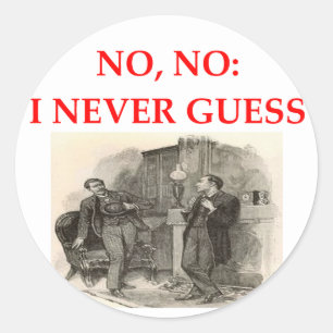 sherlock holmes classic round sticker