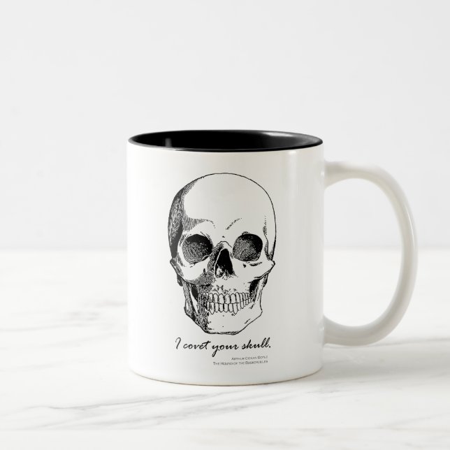 Sherlock Quote I Covet Your Skull Gothic Mug (Right)