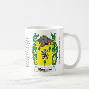 Sherman Family Coat of Arms mug