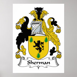 Sherman Family Crest Poster