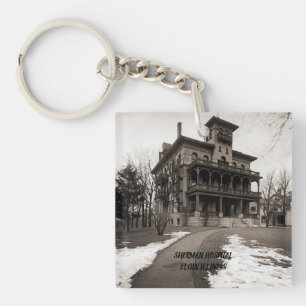 Sherman Hospital Elgin Illinois Circa 1890 Vintage Key Ring