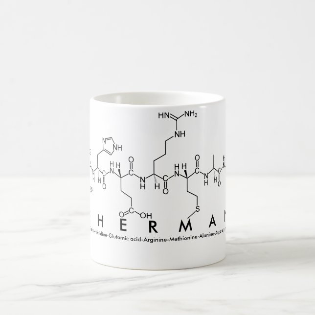 Sherman peptide name mug (Center)