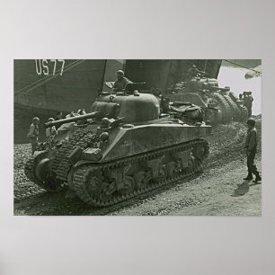 Shermans at Anzio Poster