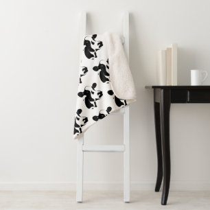 Sherpa Blanket-Black and White Cow Sherpa Blanket