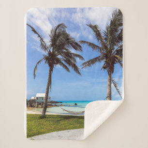 Sherpa Blanket – Featuring Two Palm Trees