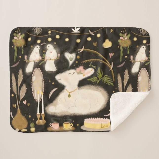 Sherpa Blanket for your beloved (Front (Horizontal))