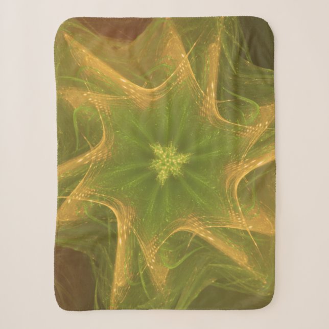 Sherpa Blanket Fractal Light Green Palette (Front)