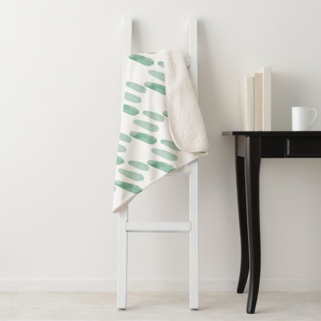 Sherpa Blanket - Green Pattern (In Situ)