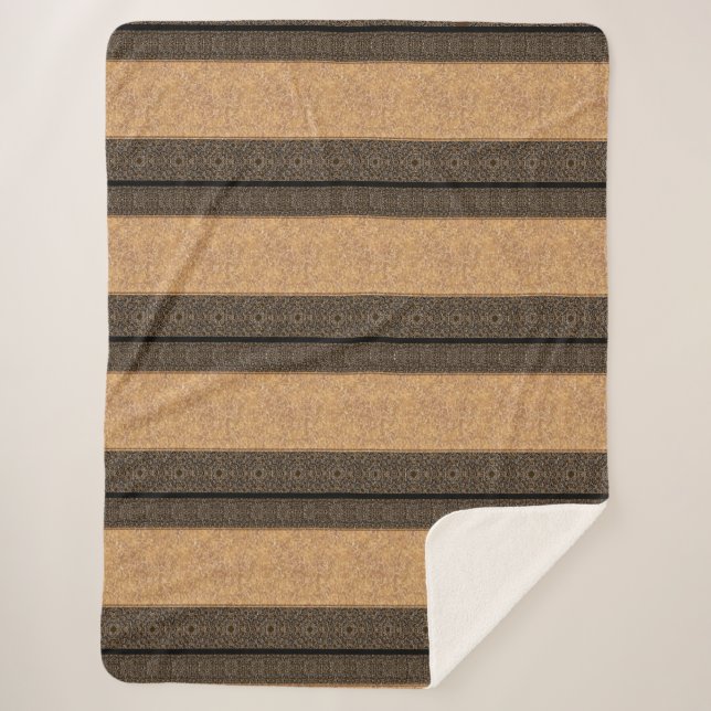 Sherpa Blanket-Large-Brown Yellowstone Sherpa Blanket (Front)