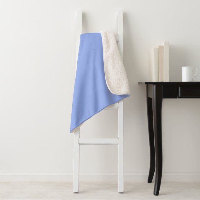 Sherpa Blanket-Large-Periwinkl Blue Blanket (In Situ)