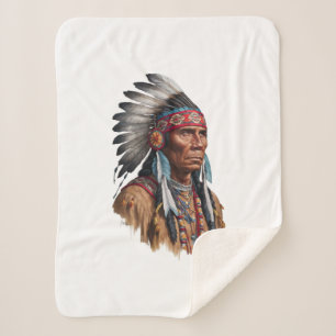 Sherpa Blanket - Native Americans