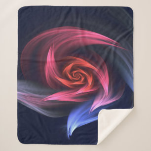Sherpa Blanket Red And Blue Vortex