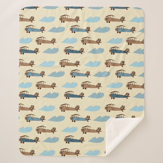 Sherpa Blanket Toy Aeroplane (Front)