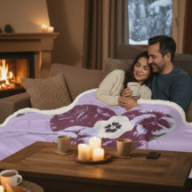 Sherpa Blanket "Violet Heart"