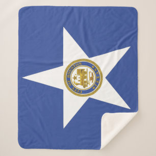 Sherpa Blanket with flag of Houston