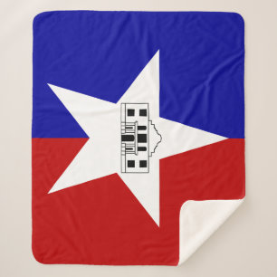 Sherpa Blanket with flag of San Antonio