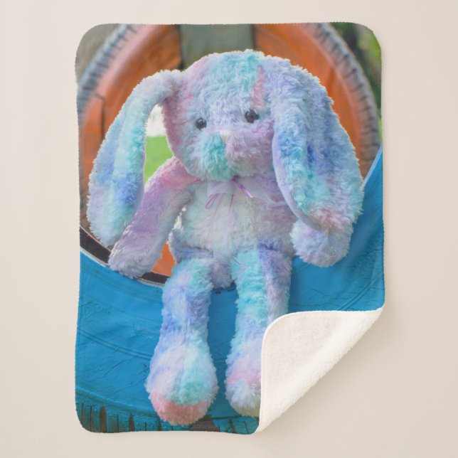 sherpa fleece blanket cute rabbit (Front)