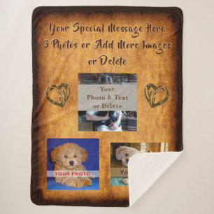 Sherpa Fleece Photo Blanket, Fully Customisable Blanket