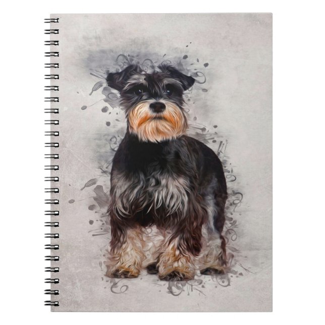 Sherpa Fleece |Schnauzer Comfy Cosy Fleece Notebook (Front)