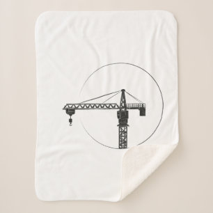Sherpa-Fleecedecke mit Kran-Grafik Sherpa Blanket