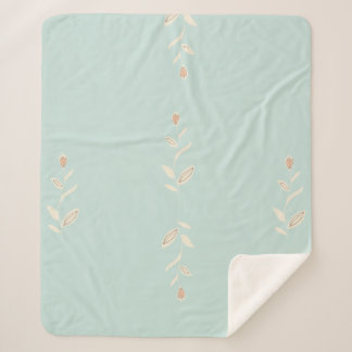 Sherpa manta with floral design. sherpa blanket