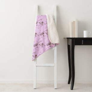 Sherpa Throw Blanket-Medium Sweet Lilac Chicken