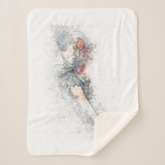 Sherpa Woman Cover Sherpa Blanket