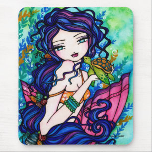 "Sherriella" Mermaid Fantasy Fairy Turtle Mouse Mat