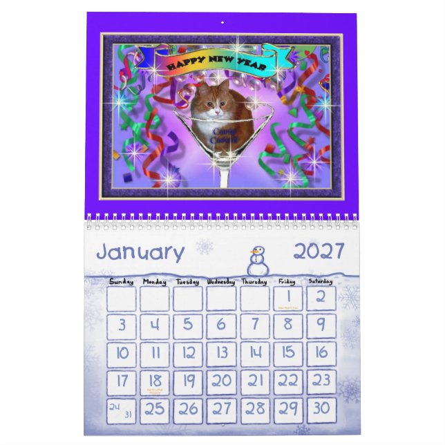 SHERRIEY'S CATS CALENDAR (Jan 2027)