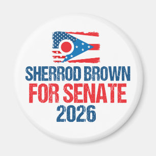 Sherrod Brown for Senate 2026 Election Ohio Flag Magnet