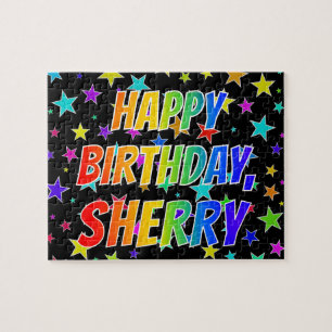 "SHERRY" First Name, Fun "HAPPY BIRTHDAY" Jigsaw Puzzle