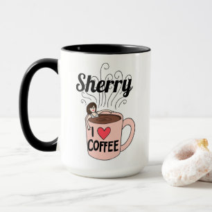 Sherry Loves Coffee Mug