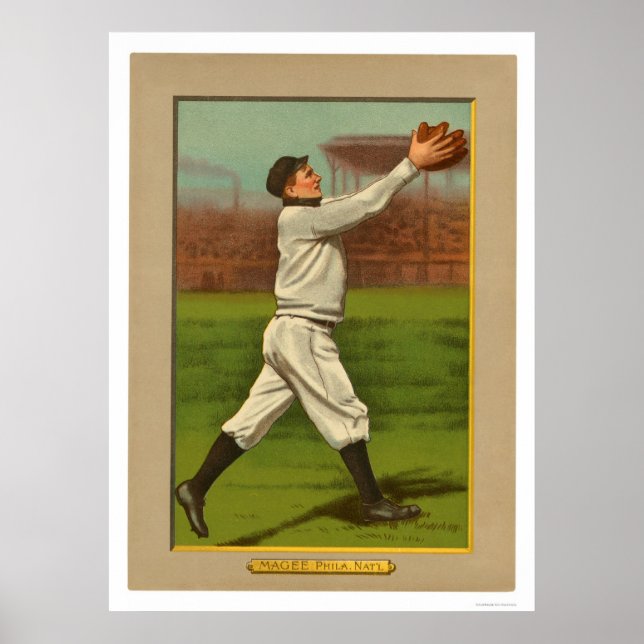 Sherry Magee Phillies Baseball 1911 Poster (Front)