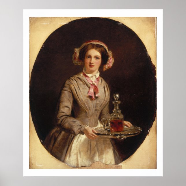 'Sherry Sir?', 1853 (oil on canvas) Poster (Front)