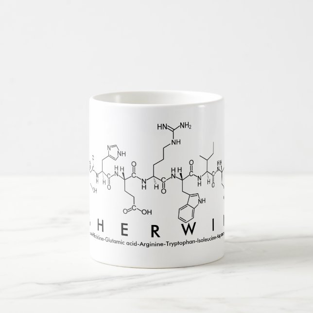 Sherwin peptide name mug (Center)