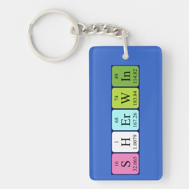 Sherwin periodic table name keyring (Front)