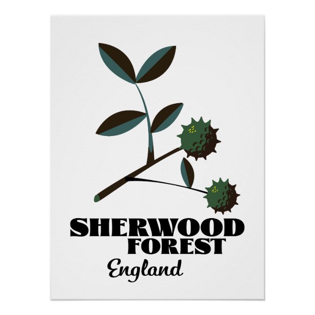Sherwood Forest England travel poster (Front)