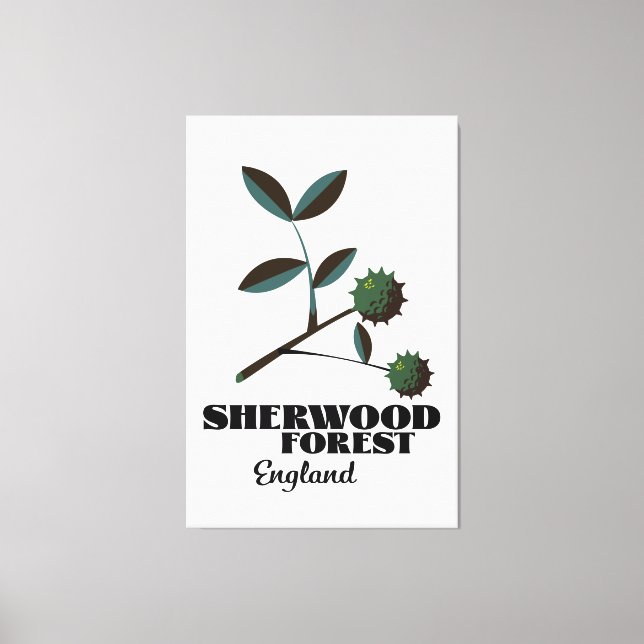 Sherwood Forest England travel poster Canvas Print (Front)