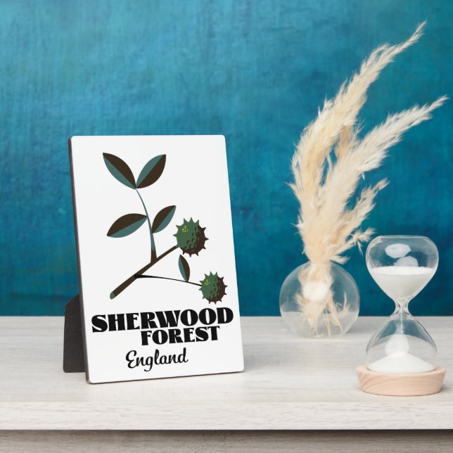Sherwood Forest England travel poster Plaque (Side)